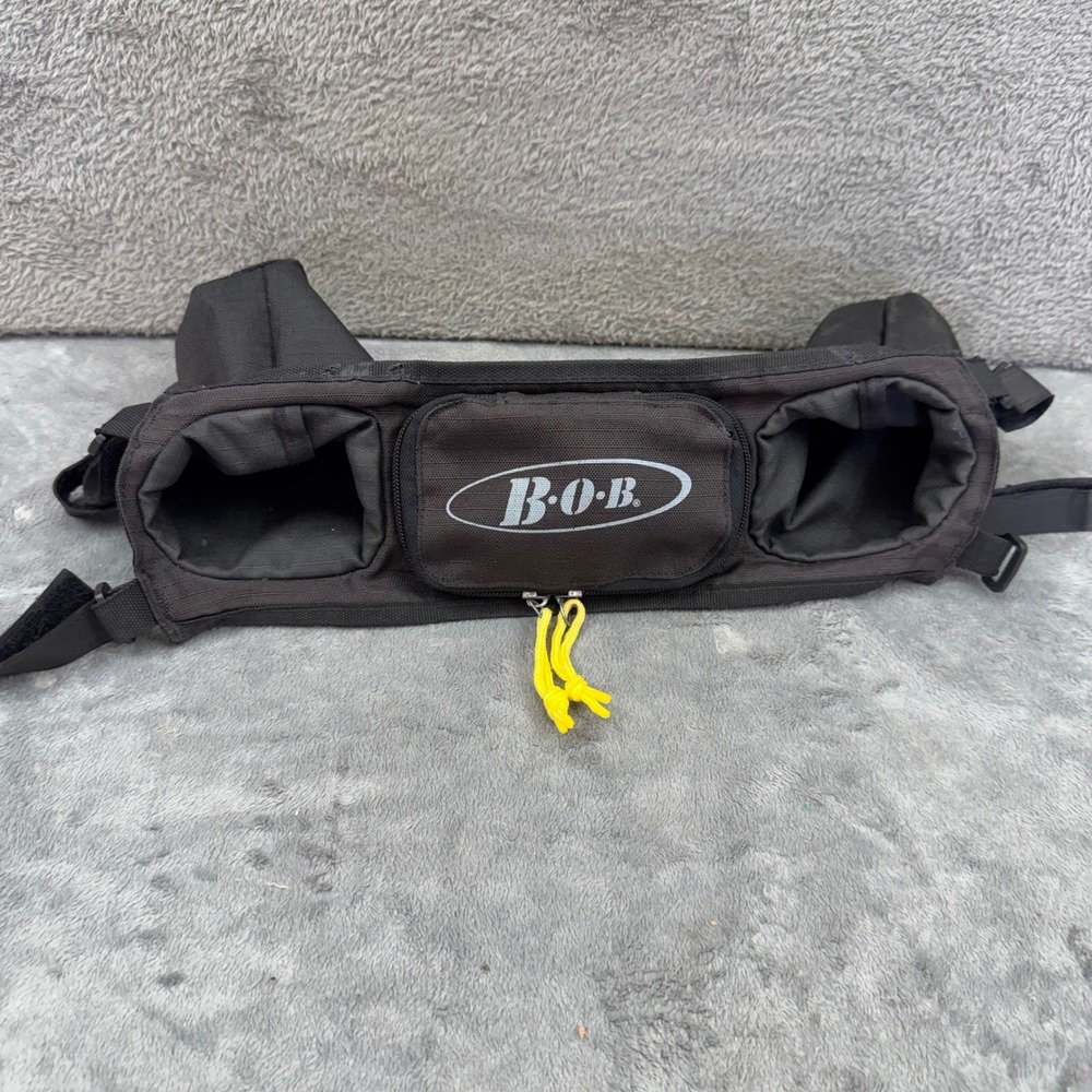 BOB Stroller Handlebar Console Single Black Good Insulated Cup Holders Organizer
